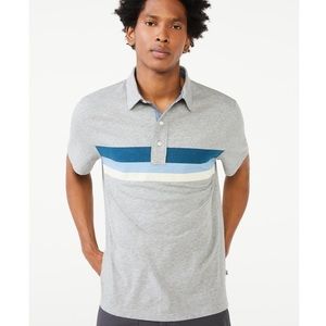 Free Assembly Men's 100% Cotton Short Sleeve Jersey Polo Men's Extra Small